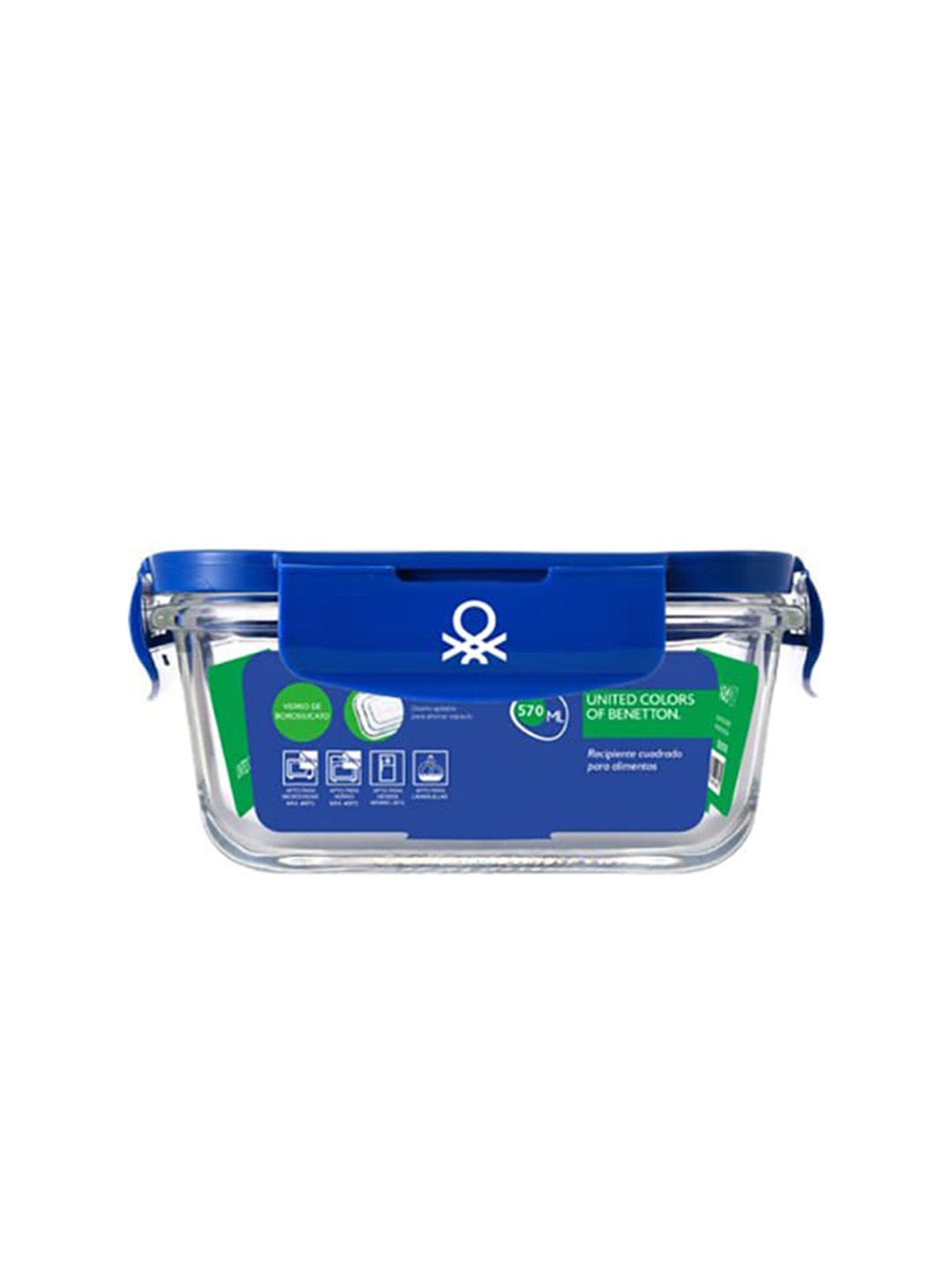 United Colors of Benetton Rainbow Blue & Transparent Borosilicate Food Container 570 ml
United Colors of Benetton Rainbow Blue & Transparent Borosilicate Food Container 570 ml