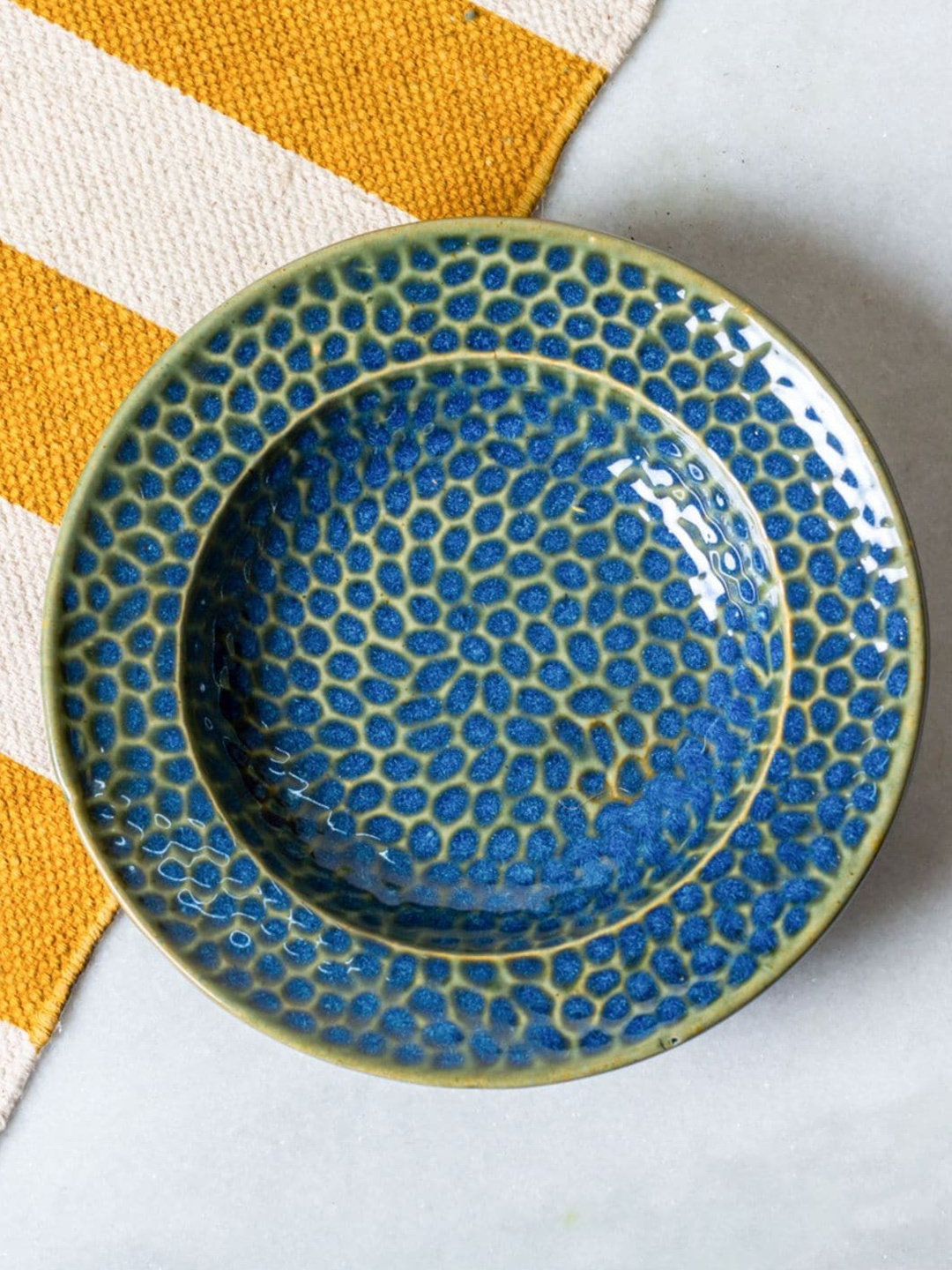 JASMEY HOMES Blue & Green Textured Dishwasher and Microwave Safe Ceramic Glossy Plate
JASMEY HOMES Blue & Green Textured Dishwasher and Microwave Safe Ceramic Glossy Plate