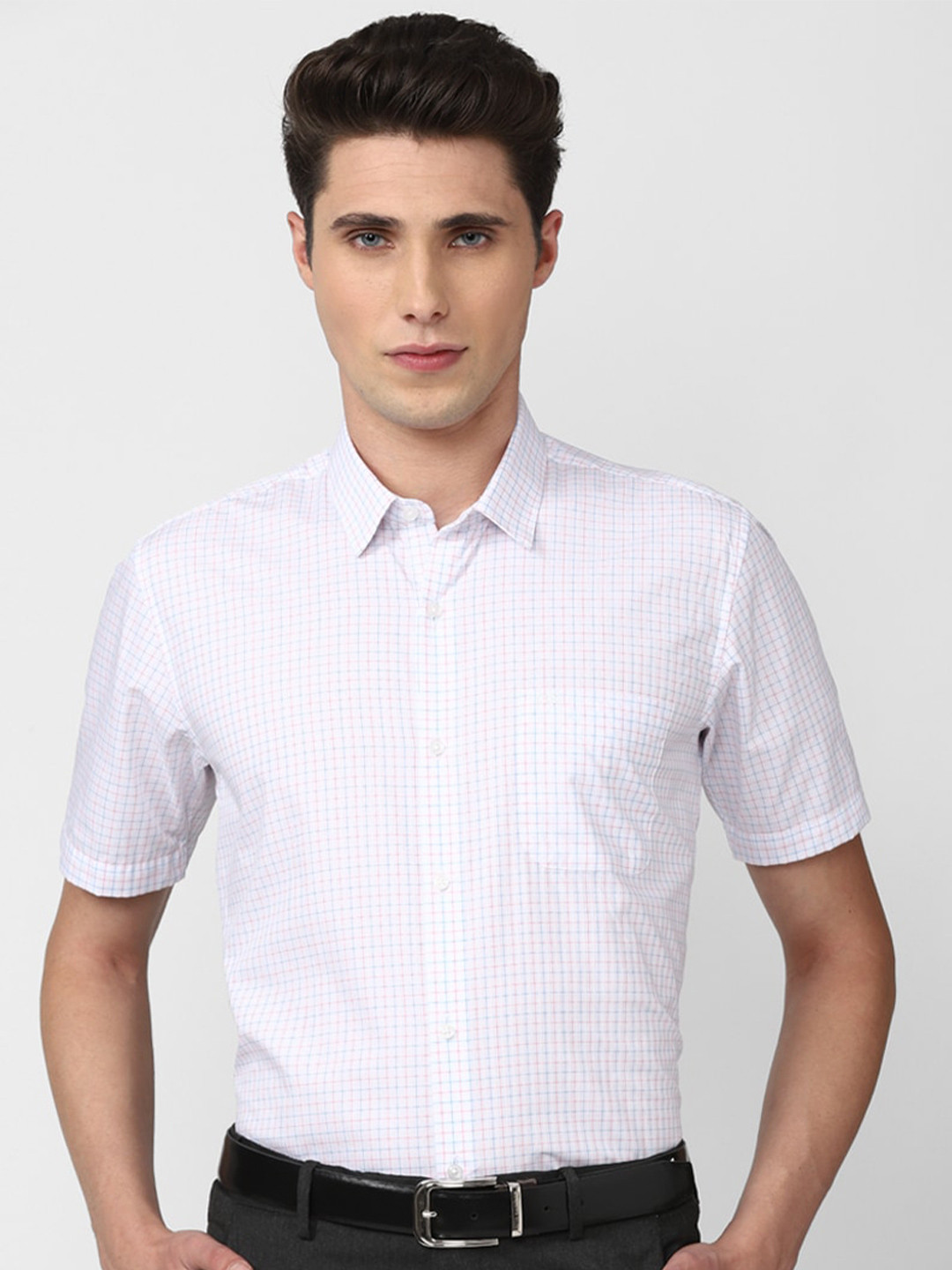 Peter England Men White Grid Tattersall Checked Formal Shirt
Peter England Men White Grid Tattersall Checked Formal Shirt