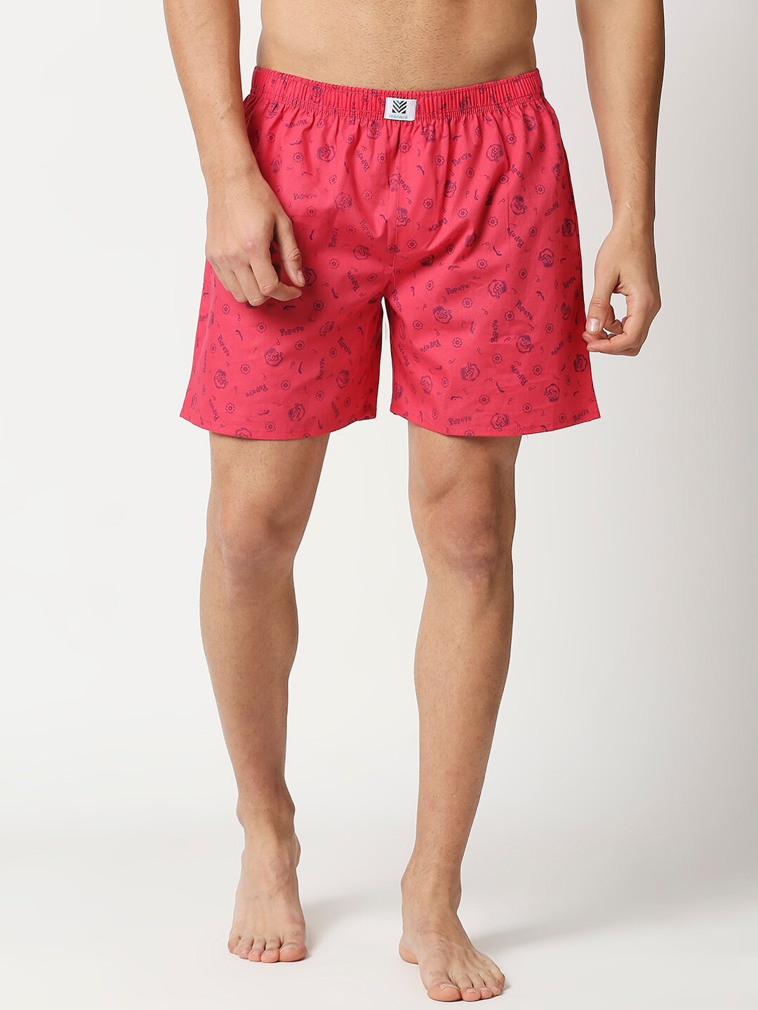 Manaca Men Pink Poppy Printed Cotton Boxers