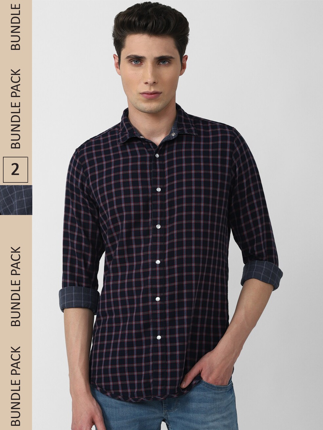 VAN HEUSEN DENIM LABS Men Slim Fit Grid Tattersall Checked Casual Cotton Shirt, Navy blue
VAN HEUSEN DENIM LABS Men Slim Fit Grid Tattersall Checked Casual Cotton Shirt, Navy blue
