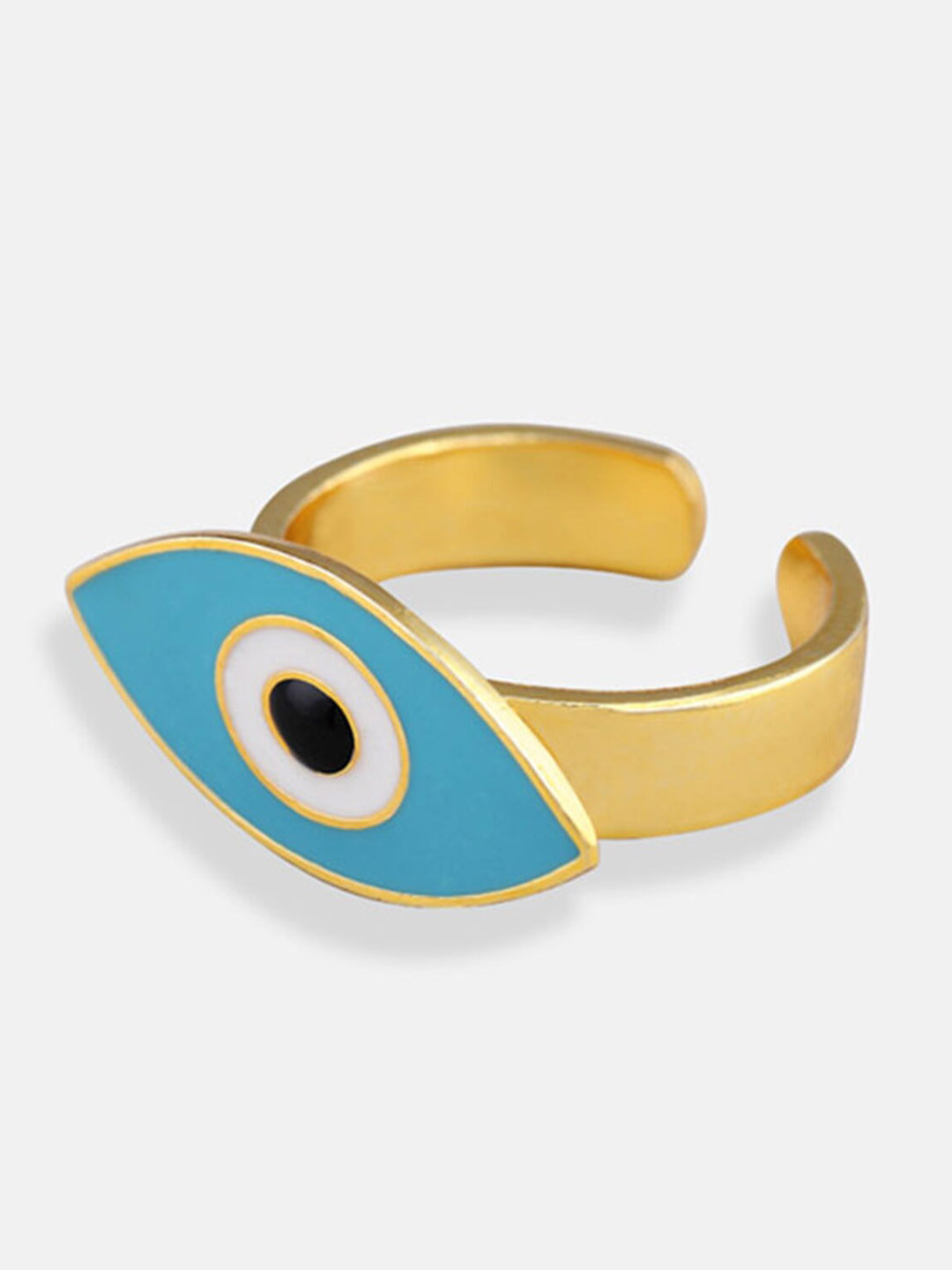Tipsyfly Gold-Plated Gold & Blue Evil Eye Finger Ring
Tipsyfly Gold-Plated Gold & Blue Evil Eye Finger Ring
