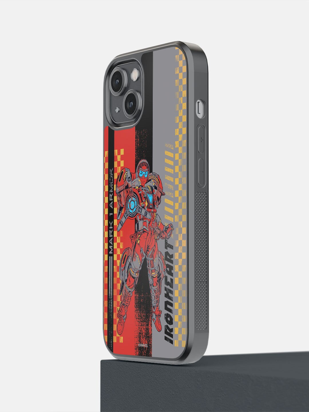 macmerise Red & Grey Wakanda Forever Iron Heart Design iPhone 14 Bumper Case