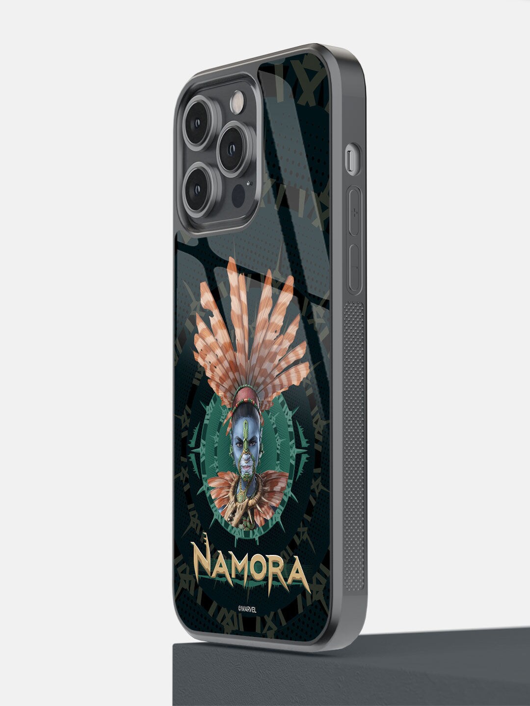 macmerise Black Wakanda Forever Namora Face Printed iPhone 14 Pro Max Bumper Case