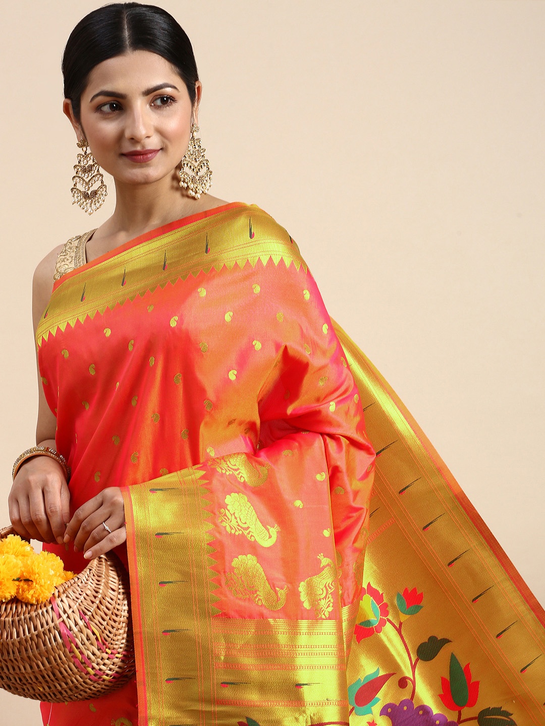 Royal Rajgharana Saree Woven Design Ethnic Motifs Zari Silk Blend Saree, Orange
Royal Rajgharana Saree Woven Design Ethnic Motifs Zari Silk Blend Saree, Orange