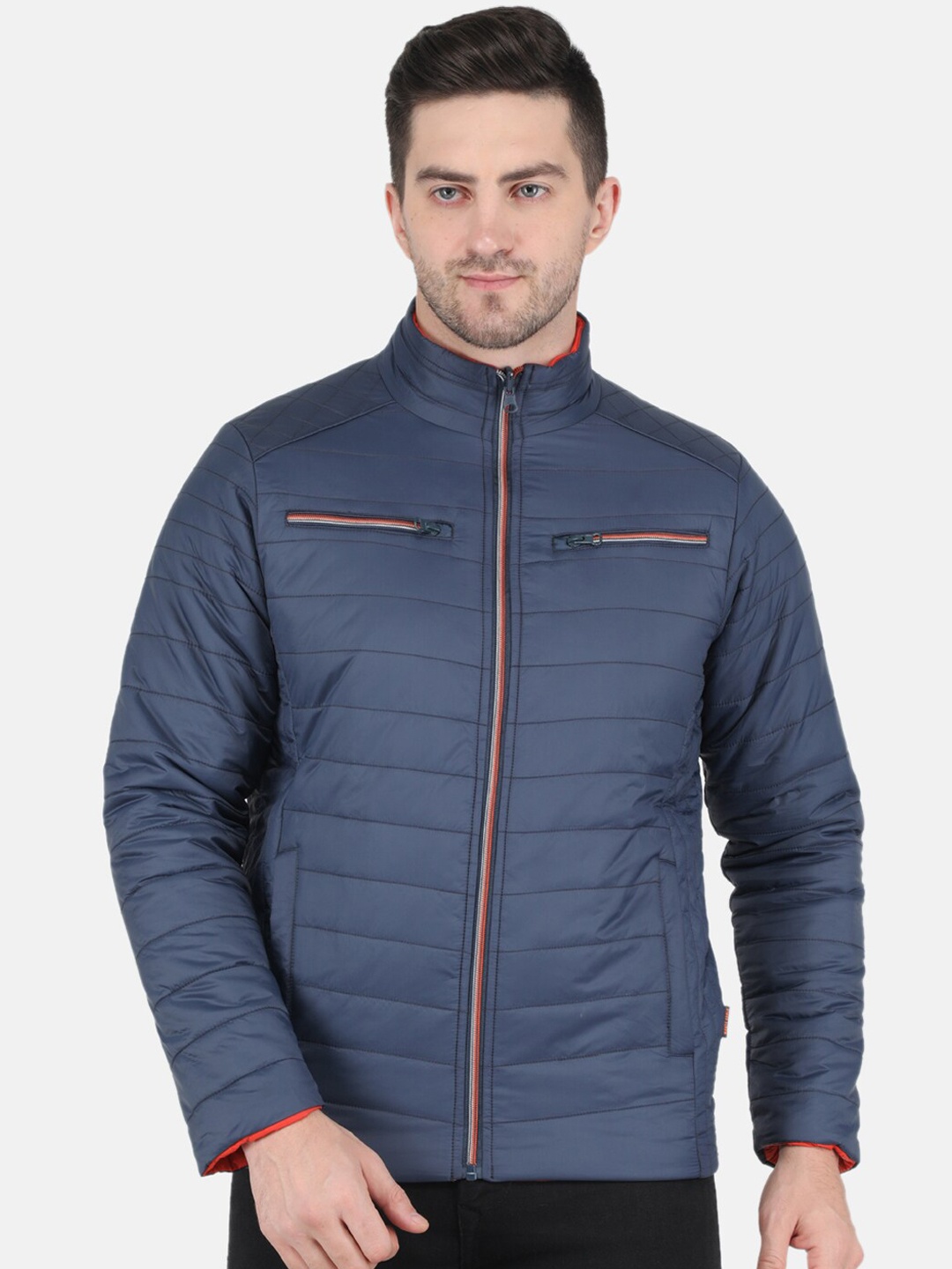 Monte Carlo Men Navy Blue Padded Jacket