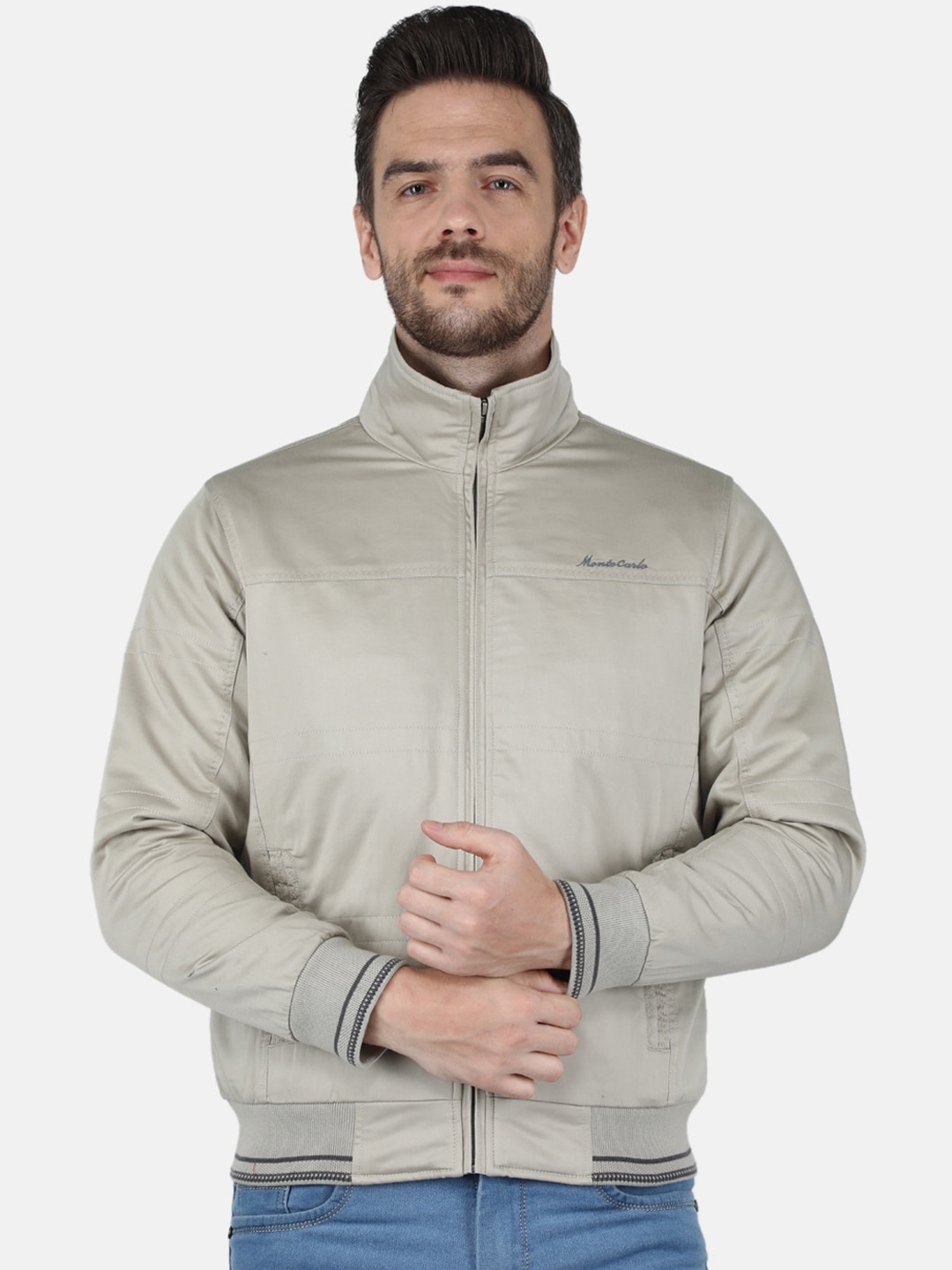 Monte Carlo Men Grey Puffer Jacket