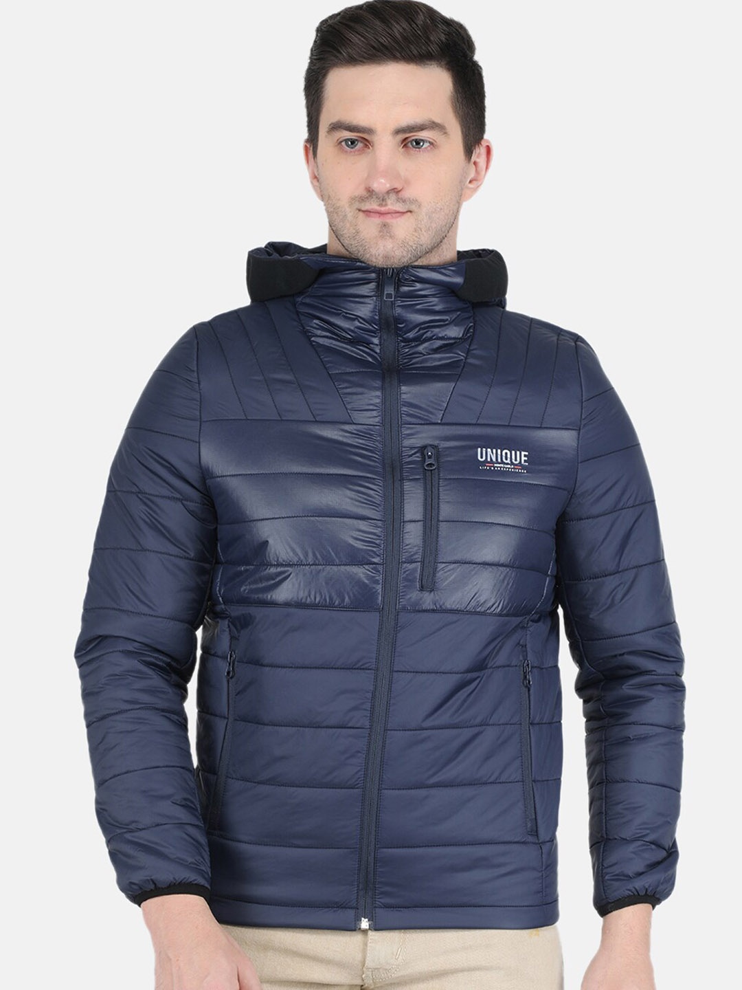 Monte Carlo Men Navy Blue Padded Jacket