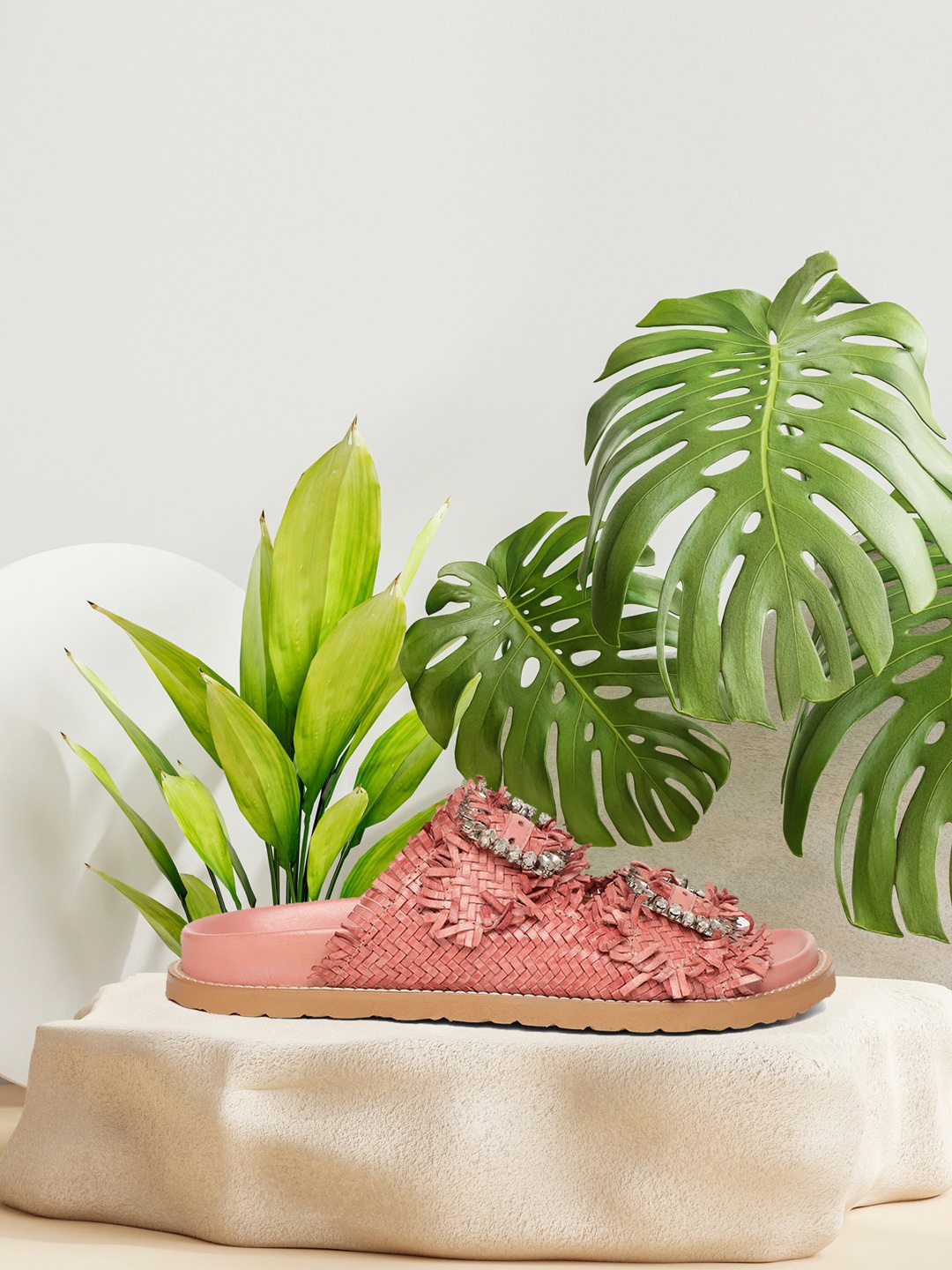 Saint G Women Pink Open Toe Flats