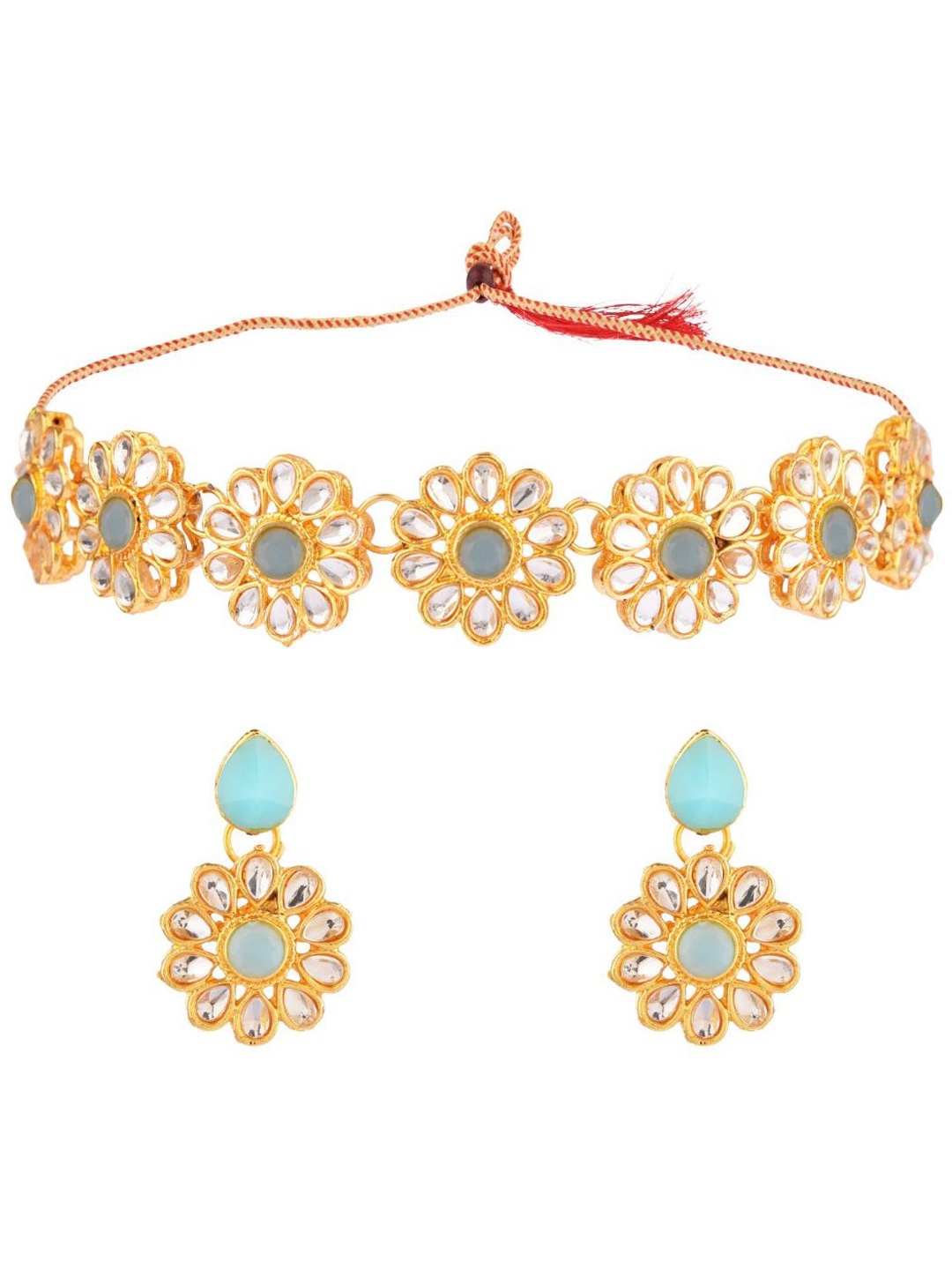 Efulgenz Women Turquoise Blue & White Gold-Plated Crystal Stone-Studded Jewellery Set
Efulgenz Women Turquoise Blue & White Gold-Plated Crystal Stone-Studded Jewellery Set