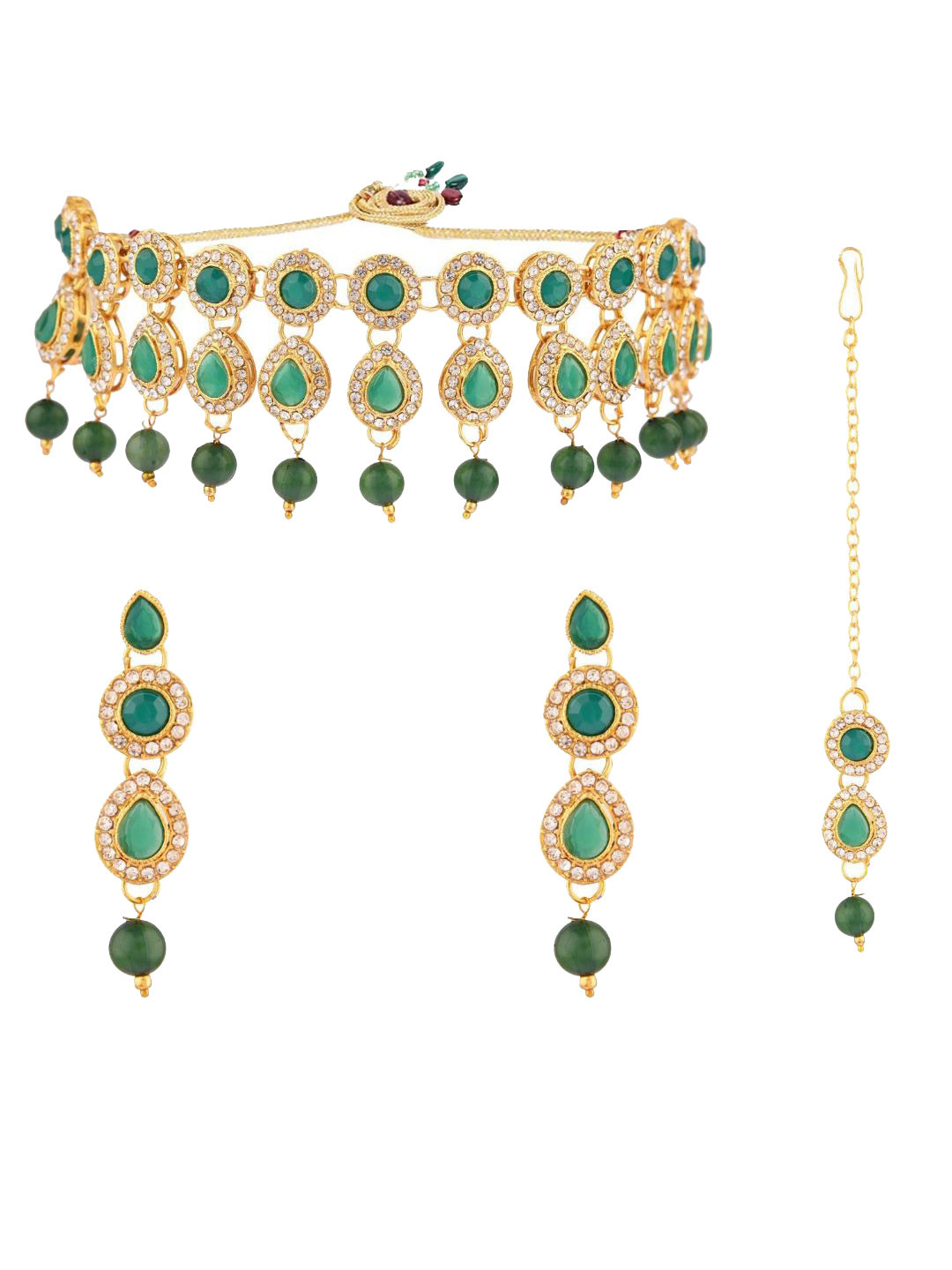 Efulgenz Women Green & White Gold-Plated Crystal Studded & Beaded Jewellery Set
Efulgenz Women Green & White Gold-Plated Crystal Studded & Beaded Jewellery Set