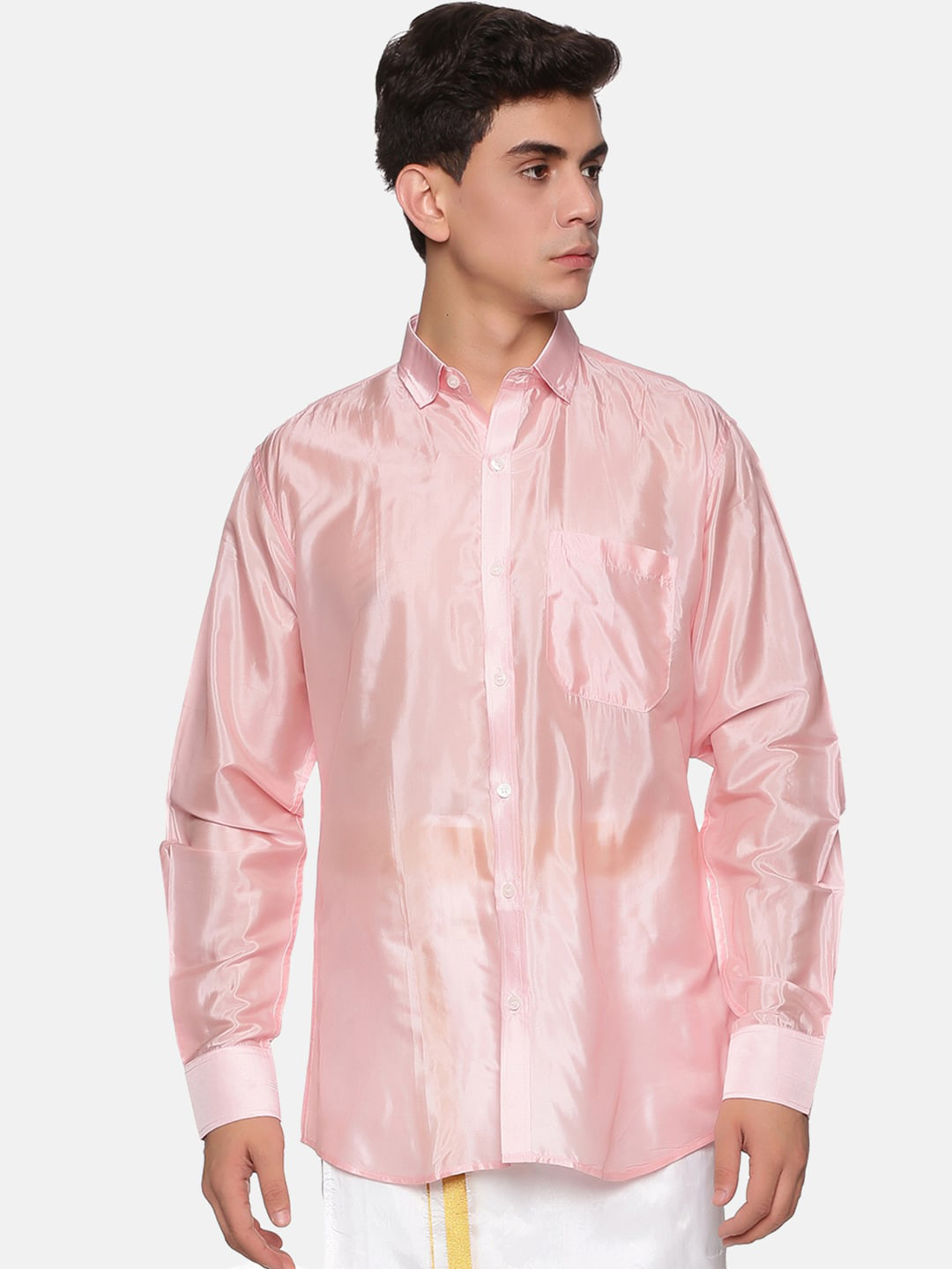 Sethukrishna Men Pink Silk Standard Casual Shirt
Sethukrishna Men Pink Silk Standard Casual Shirt