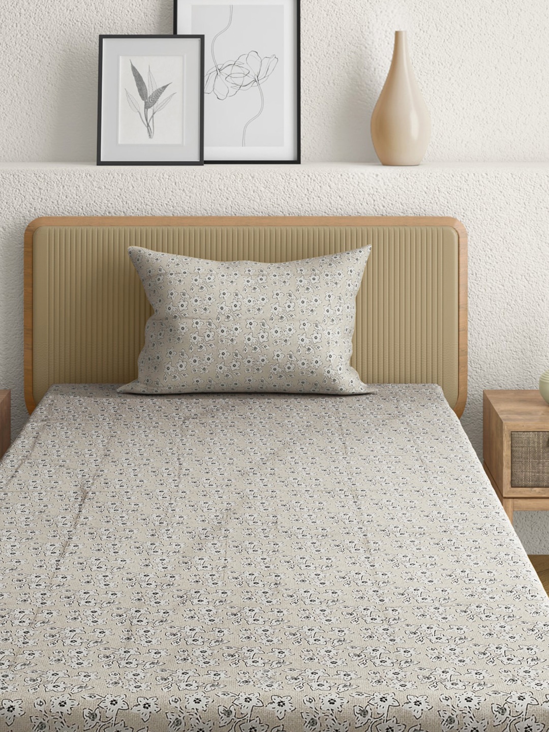 Anaqa by Pantaloons Brown & White Floral 144 TC Cotton Single Bedsheet with 1 Pillow Cover
Anaqa by Pantaloons Brown & White Floral 144 TC Cotton Single Bedsheet with 1 Pillow Cover