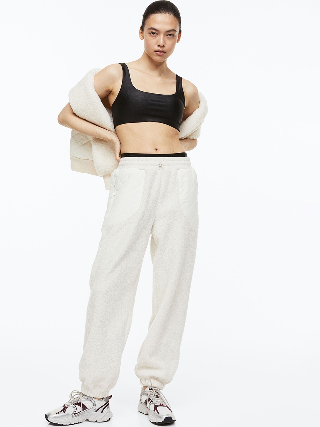H&M Women Casual Trousers, White