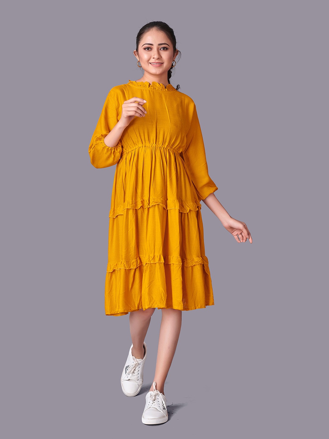 Fashion FRICKS Yellow Dress