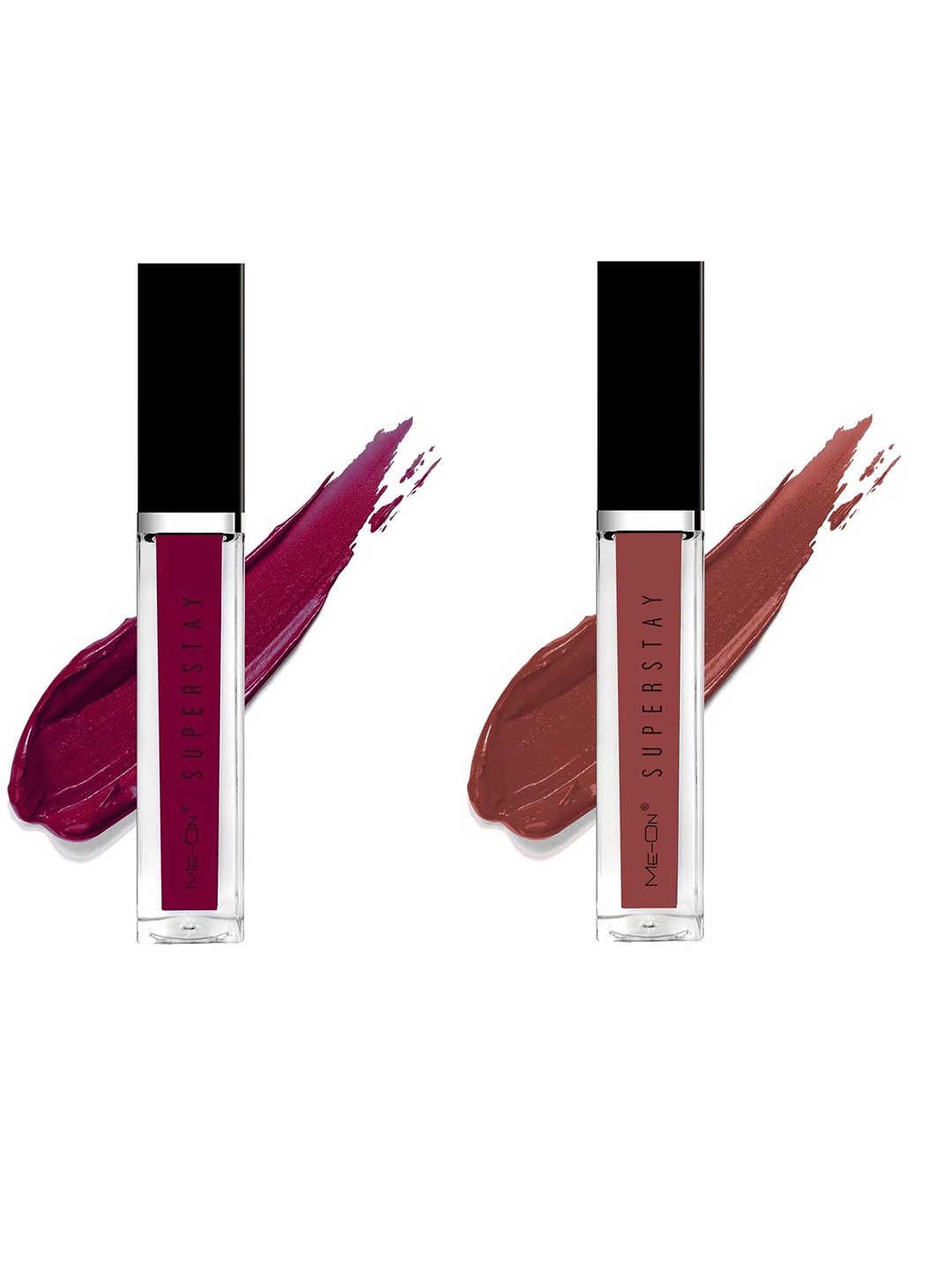 ME-ON Superstay Set Of 2 Glossy Lip Gloss 12 ml Each - Red Wine 12 & Velvet Teddy 18, Magenta
ME-ON Superstay Set Of 2 Glossy Lip Gloss 12 ml Each - Red Wine 12 & Velvet Teddy 18, Magenta