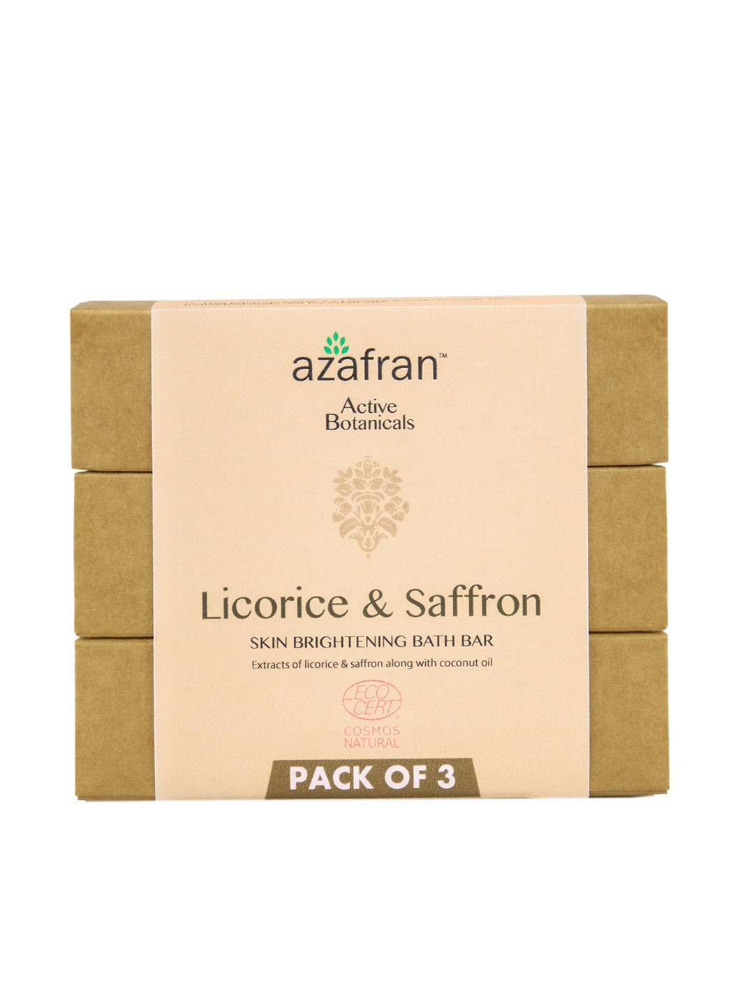 Azafran Set of 3 Licorice & Saffron Skin Brightening Soaps with Coconut Oil - 100g Each, Brown
Azafran Set of 3 Licorice & Saffron Skin Brightening Soaps with Coconut Oil - 100g Each, Brown