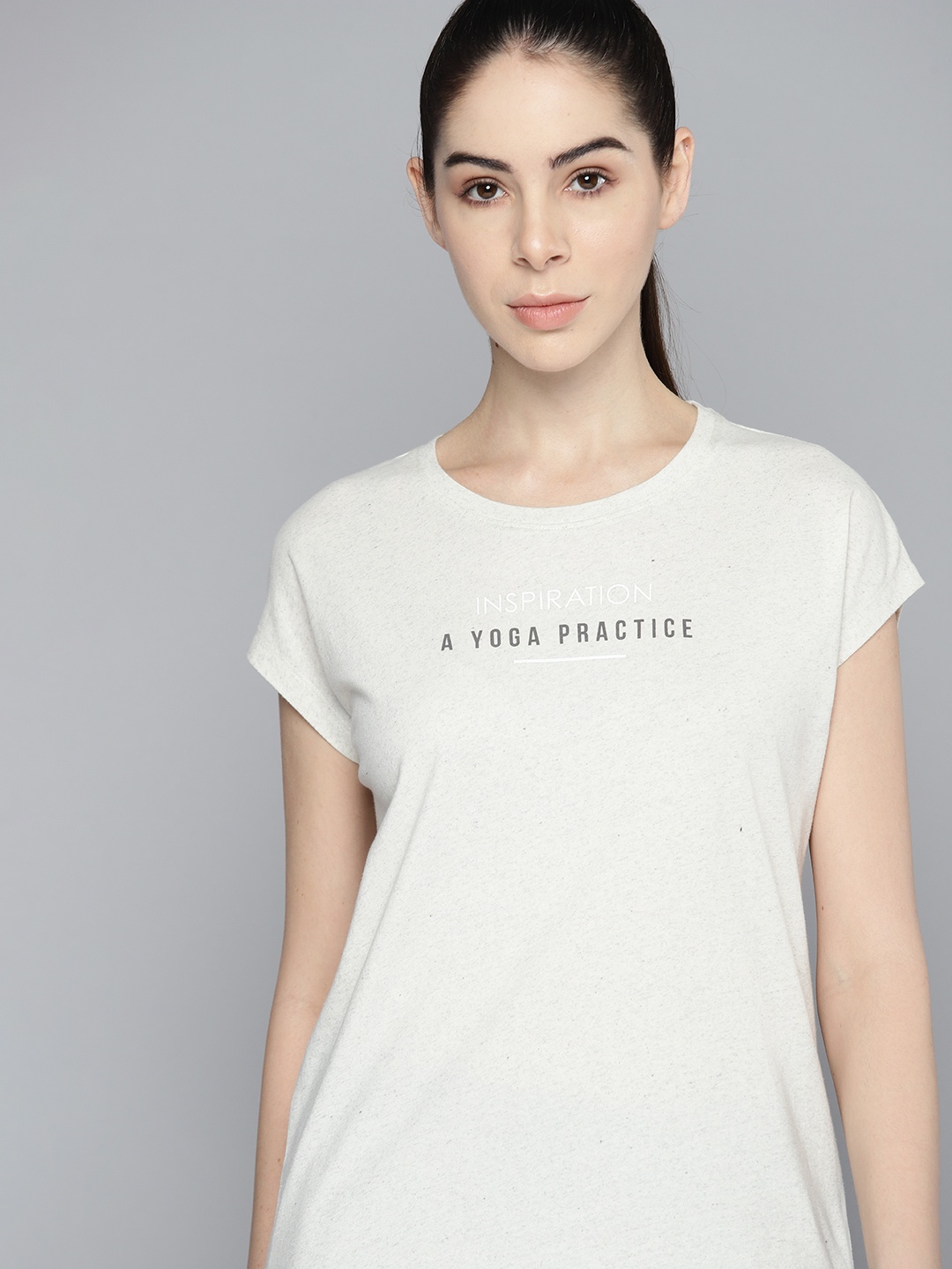 HRX by Hrithik RoshanTypography Printed Extended Sleeves Organic Cotton Yoga Sustainable T-shirt, Off white
HRX by Hrithik RoshanTypography Printed Extended Sleeves Organic Cotton Yoga Sustainable T-shirt, Off white
