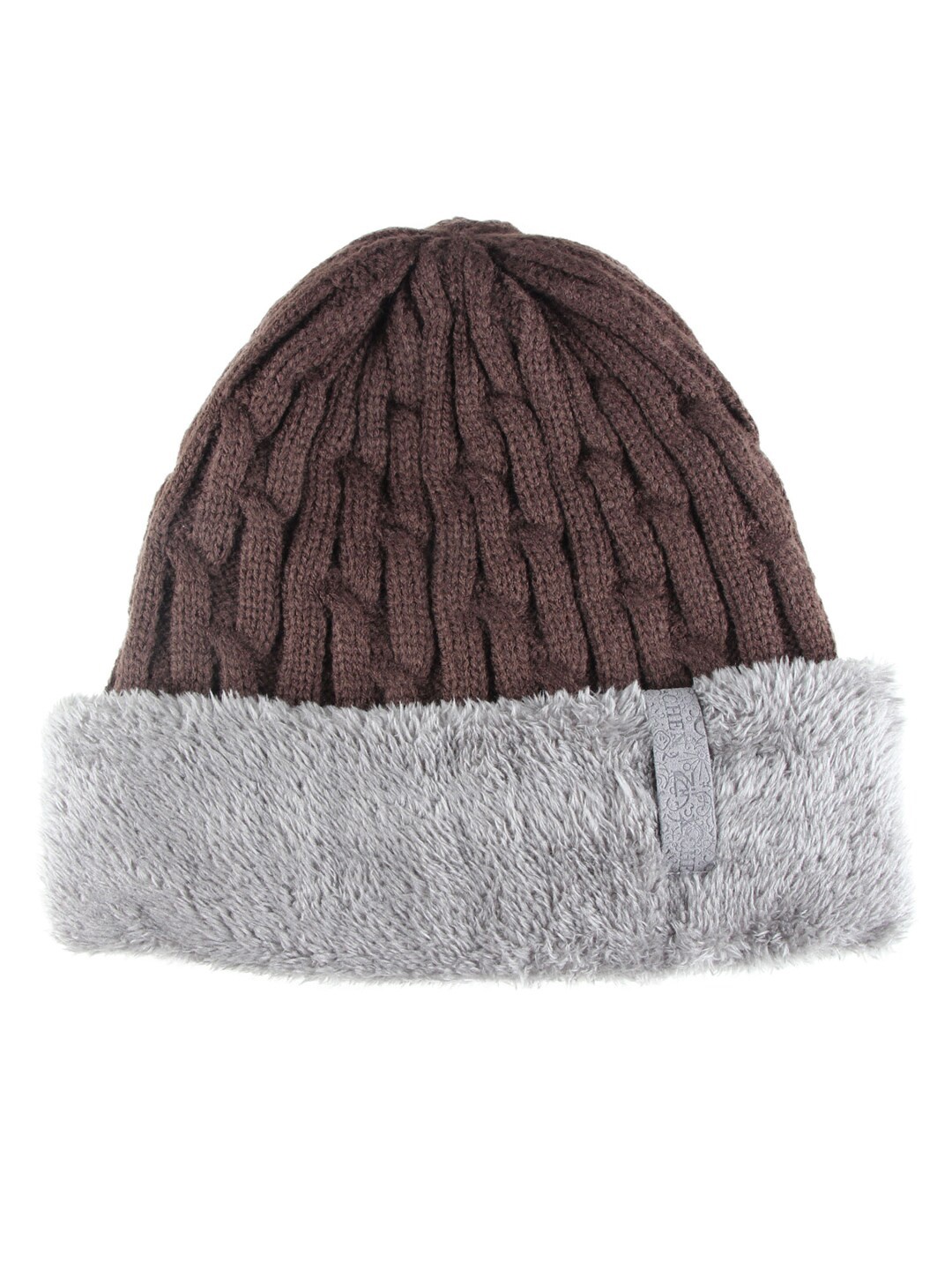 Bonjour Men Brown & Grey Beanie