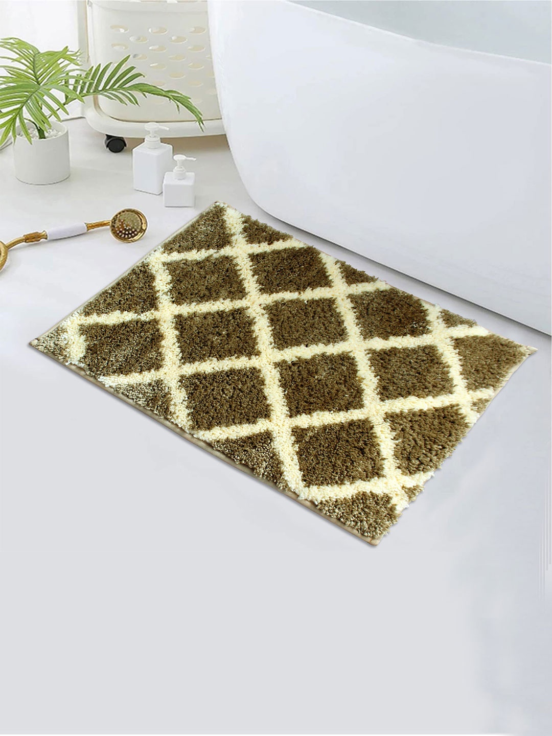 LUXEHOME INTERNATIONAL Tokyo Diamond Khaki-Colored Printed 1600 GSM Anti Skid Bath Rug
LUXEHOME INTERNATIONAL Tokyo Diamond Khaki-Colored Printed 1600 GSM Anti Skid Bath Rug