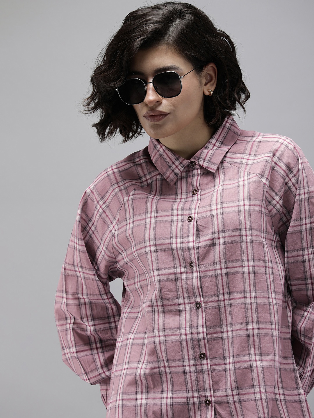 The Roadster Life Co. Pure Cotton Tartan Checked Raglan Puffed Sleeves Casual Shirt, Mauve
The Roadster Life Co. Pure Cotton Tartan Checked Raglan Puffed Sleeves Casual Shirt, Mauve