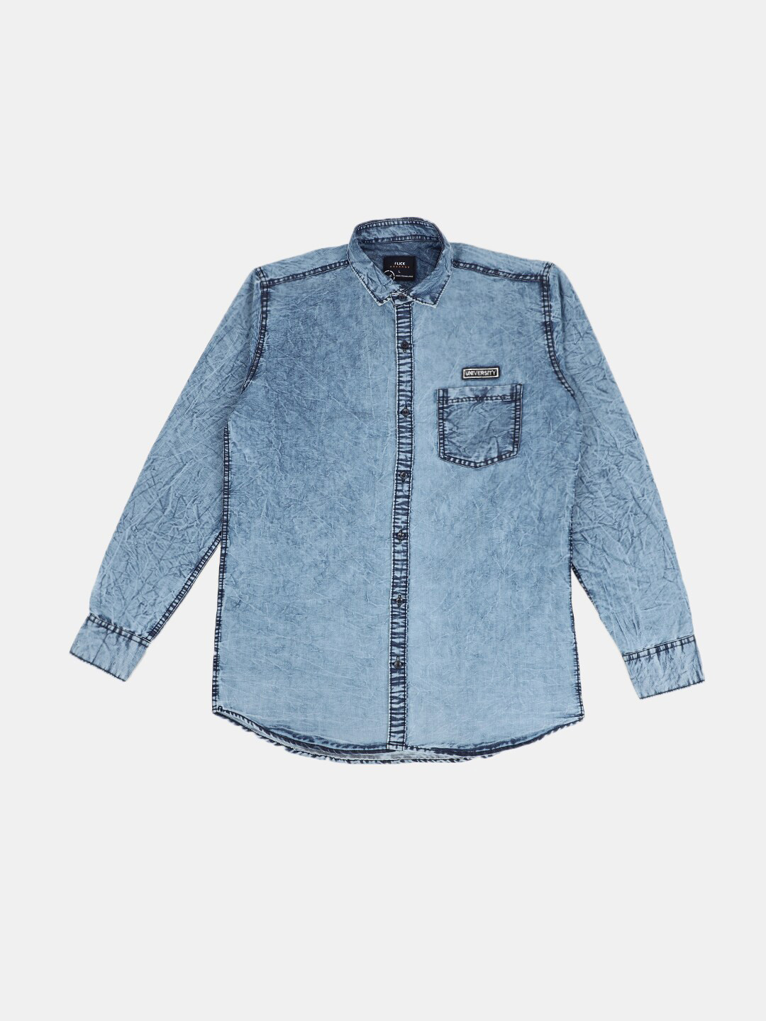 V-Mart Men Blue Classic Faded Cotton Casual Shirt 
V-Mart Men Blue Classic Faded Cotton Casual Shirt