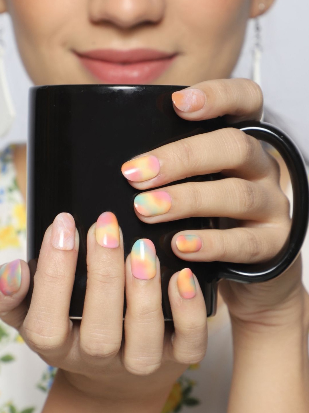 LICK 12 Pcs Tie and Dye French Manicure Artificial Press On Nails With Application Kit, Multi
LICK 12 Pcs Tie and Dye French Manicure Artificial Press On Nails With Application Kit, Multi