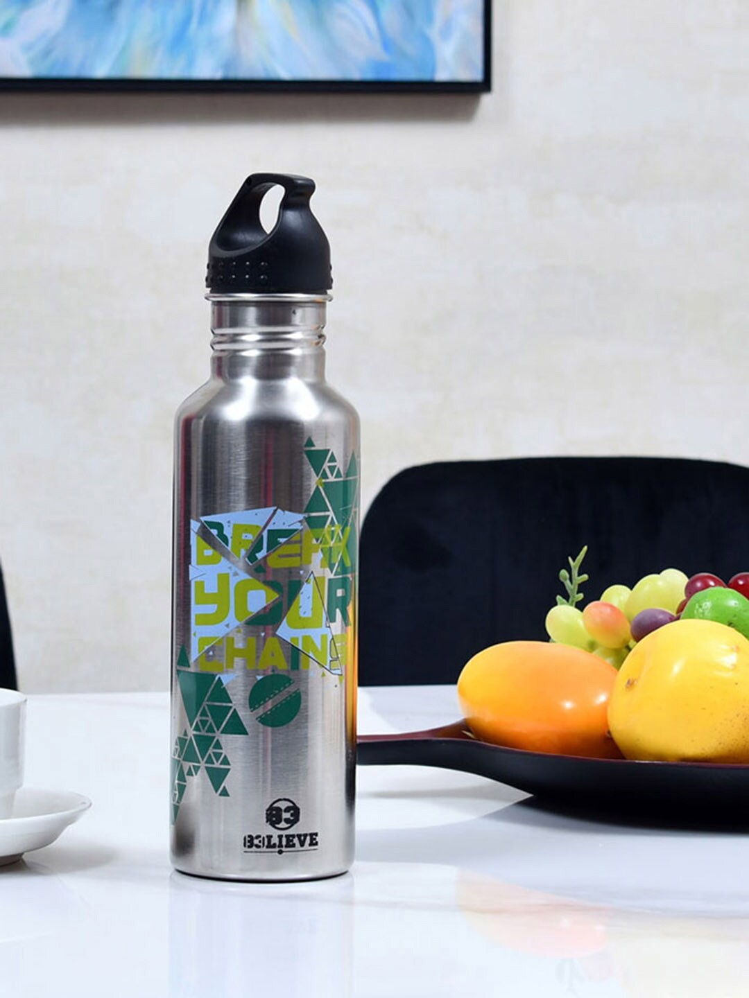 Athome by Nilkamal Silver-Toned Stainless Steel Single Wall Vaccum Water Bottle 750 ML
Athome by Nilkamal Silver-Toned Stainless Steel Single Wall Vaccum Water Bottle 750 ML