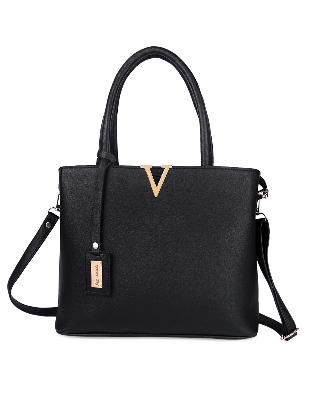 Pez dorado Structured Handheld Bag, Black