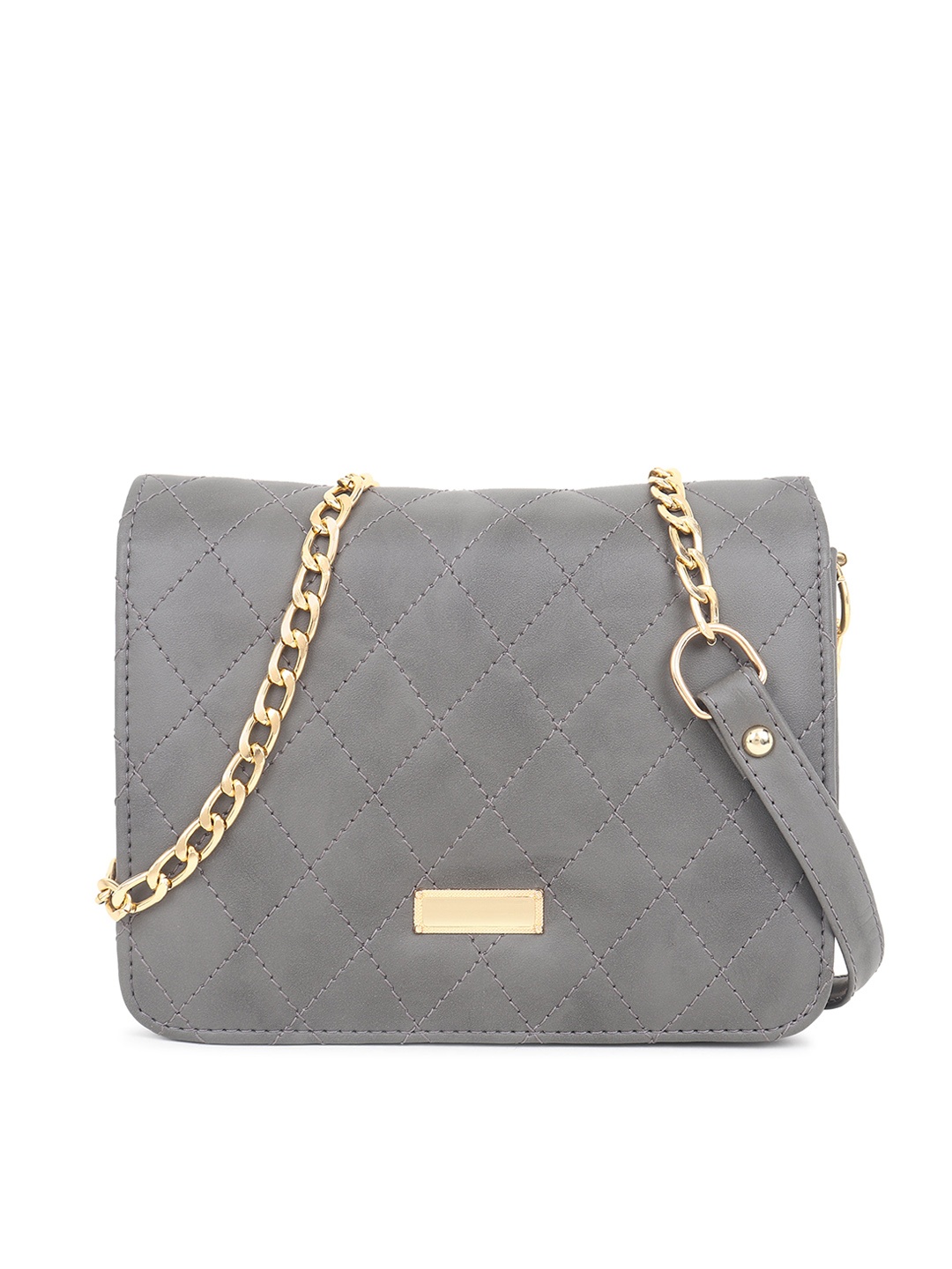 Stropcarry Geometric Textured Sling Bag Handbags, Grey