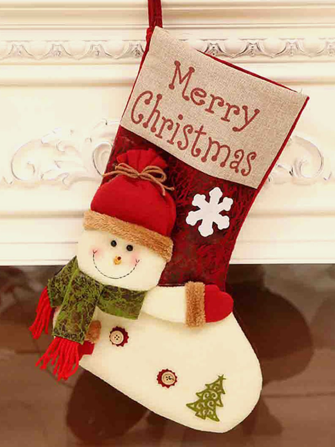 Little Surprise Box LLP Beige & Red Merry Christmas Printed 3d Snowman Face Stockings
Little Surprise Box LLP Beige & Red Merry Christmas Printed 3d Snowman Face Stockings