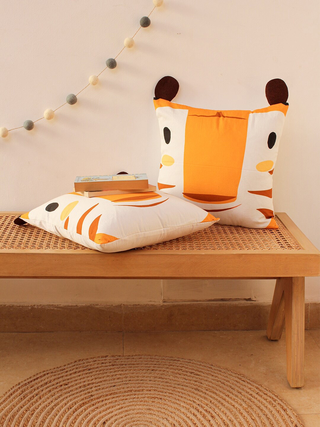House This The Tigress Machli White & Yellow Set of 2 Abstract Cotton Square Cushion Covers
House This The Tigress Machli White & Yellow Set of 2 Abstract Cotton Square Cushion Covers