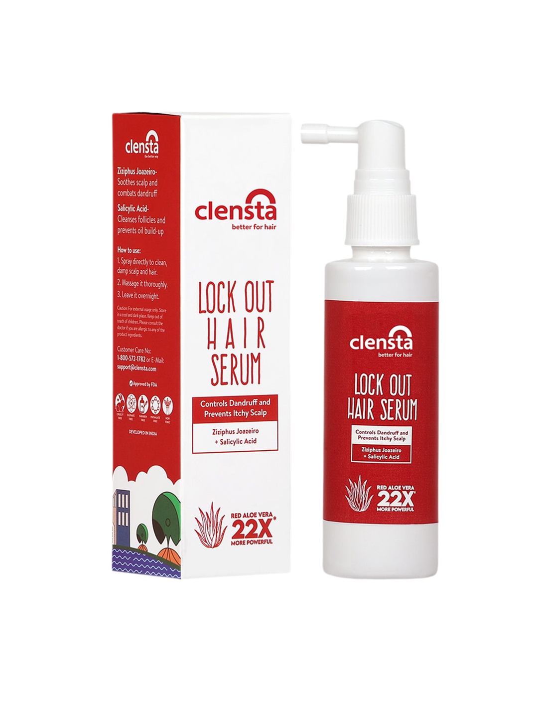 Clensta Lock Out Ziziphus Joazeiro & Salicylic Acid Anti-dandruff Hair Serum 100ml, White
Clensta Lock Out Ziziphus Joazeiro & Salicylic Acid Anti-dandruff Hair Serum 100ml, White