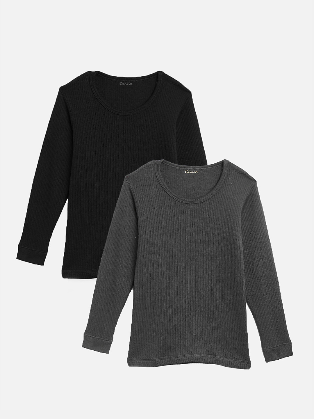 Kanvin Boys Pack Of 2 Thermal Tops, Black
Kanvin Boys Pack Of 2 Thermal Tops, Black