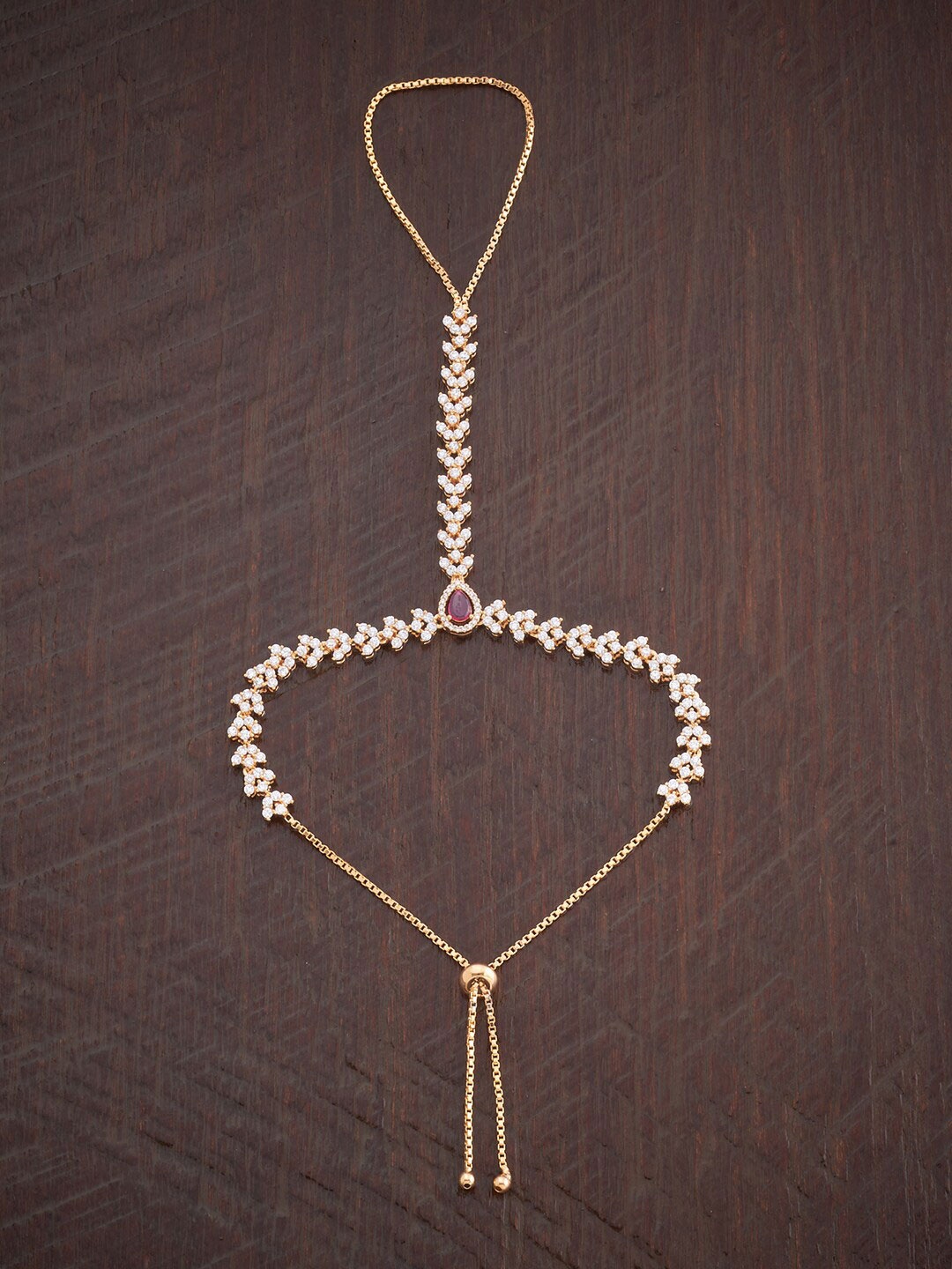 Kushal's Fashion Jewellery Women Gold-Toned & White Cubic Zirconia Gold-Plated Ring Bracelet
Kushal's Fashion Jewellery Women Gold-Toned & White Cubic Zirconia Gold-Plated Ring Bracelet