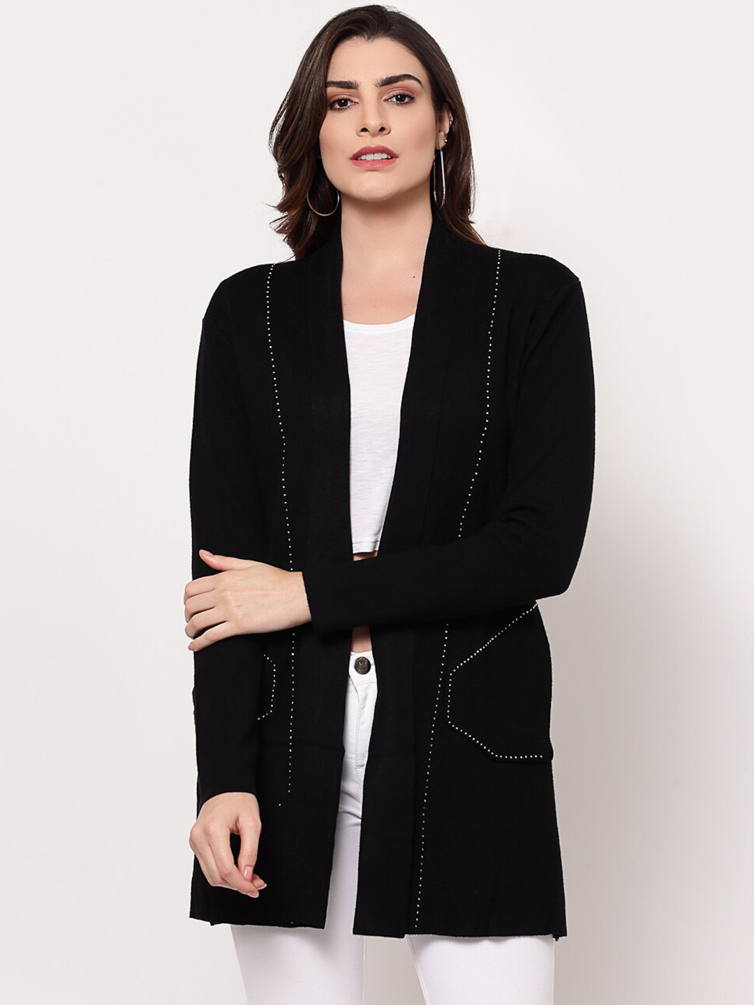 Mafadeny Women Black Longline Shrug
Mafadeny Women Black Longline Shrug