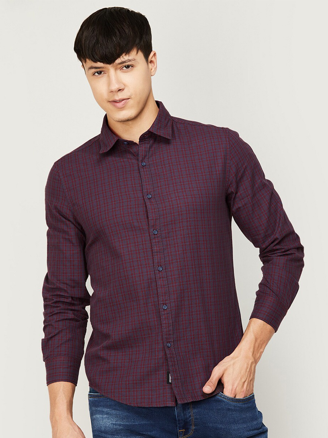 Fame Forever by Lifestyle Men Slim Fit Gingham Checks Checked Cotton Casual Shirt, Purple
Fame Forever by Lifestyle Men Slim Fit Gingham Checks Checked Cotton Casual Shirt, Purple