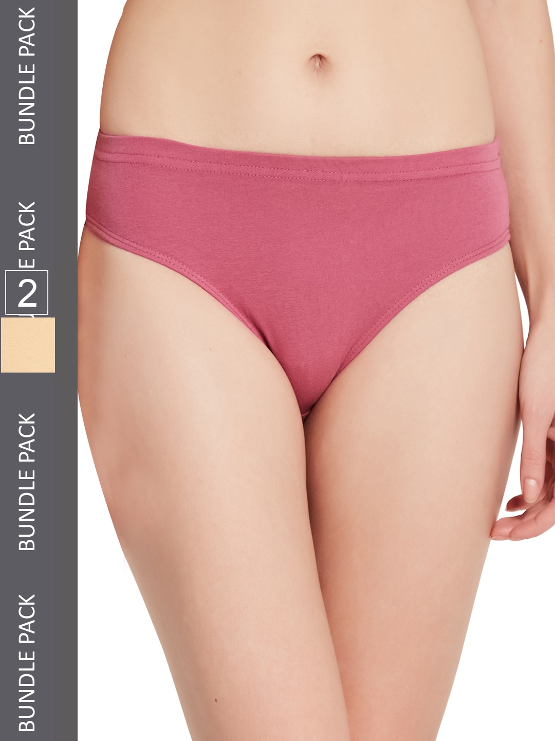 UNMADE Women Pack of 2 Bikini Briefs UM1237, Red