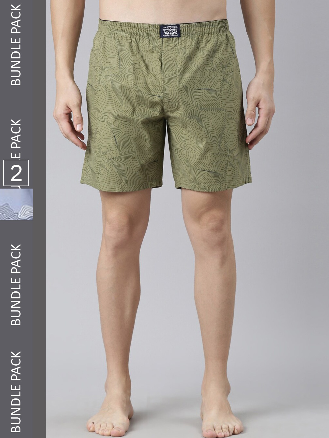 Levis Men Pack of 2 Printed Woven Cotton Boxer Shorts with Smartskin Technology #023, Green
Levis Men Pack of 2 Printed Woven Cotton Boxer Shorts with Smartskin Technology #023, Green