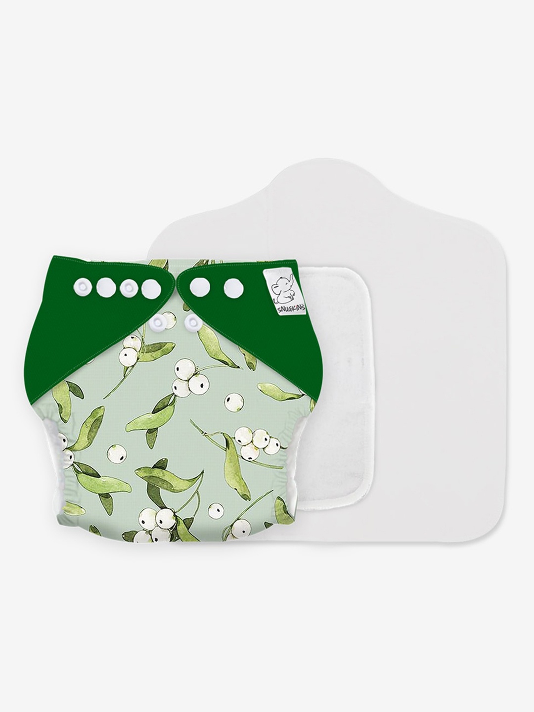 Snugkins Kids Cherryberries Reusable Cloth Diaper with Organic Cotton Prefold Pad - Green
Snugkins Kids Cherryberries Reusable Cloth Diaper with Organic Cotton Prefold Pad - Green