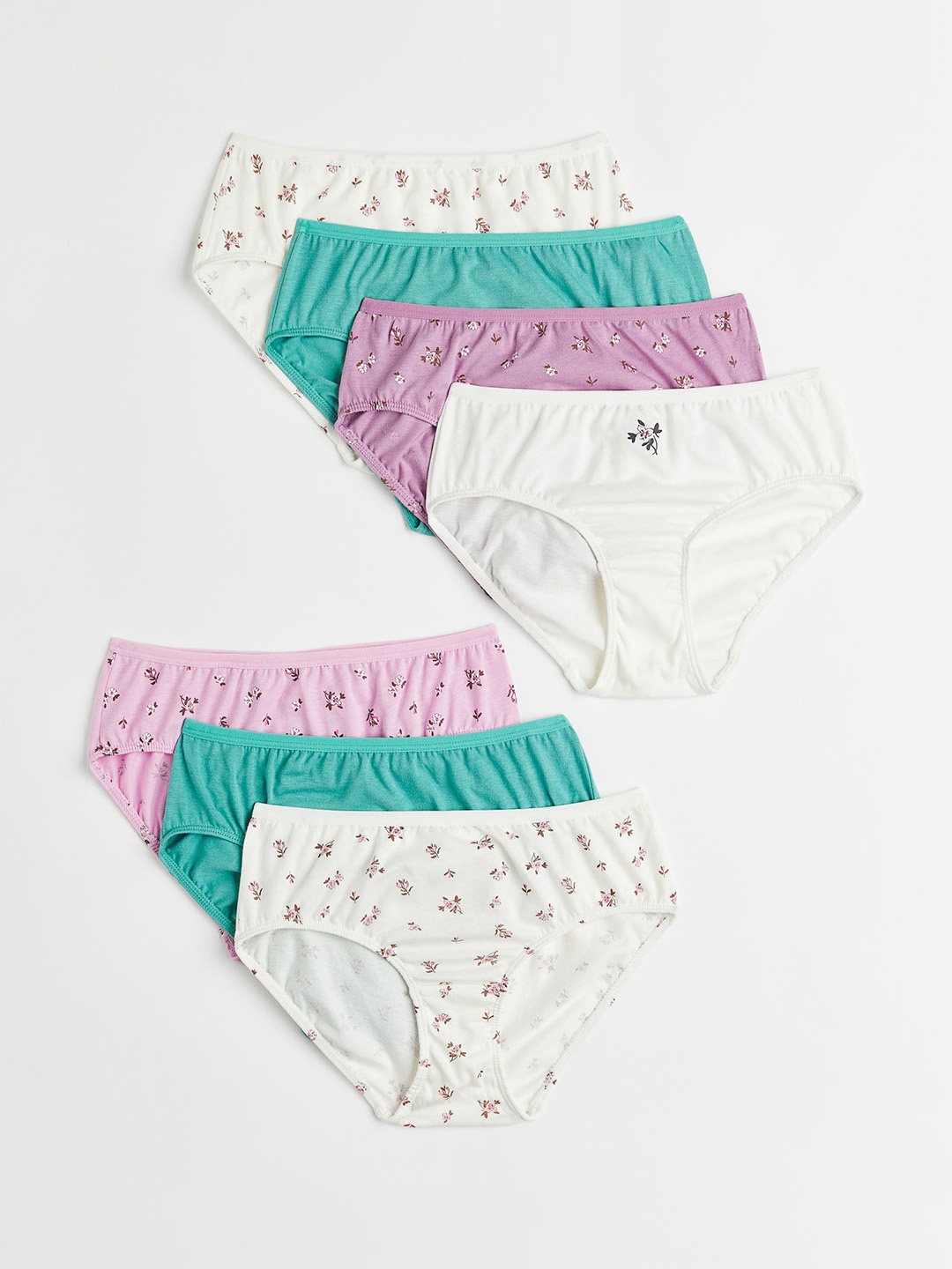 H&M Girls 7-Pack Cotton Briefs, Pink