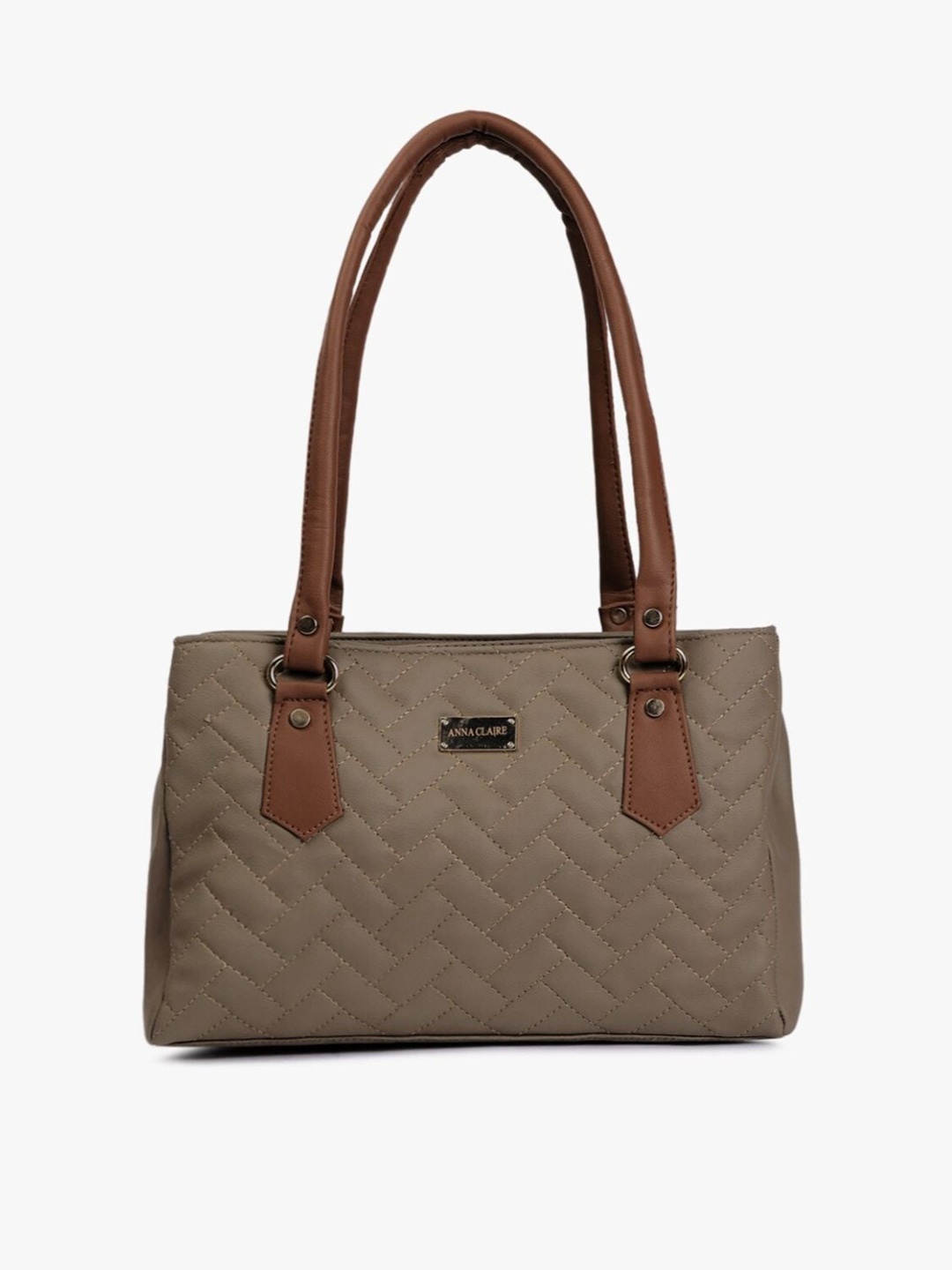 Anna Claire Textured Shopper Shoulder Bag, Taupe