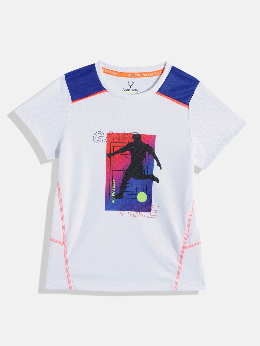 Allen Solly Junior Boys Football Sports Print Knitted T-shirt With Shoulder Taping Detail, White
Allen Solly Junior Boys Football Sports Print Knitted T-shirt With Shoulder Taping Detail, White