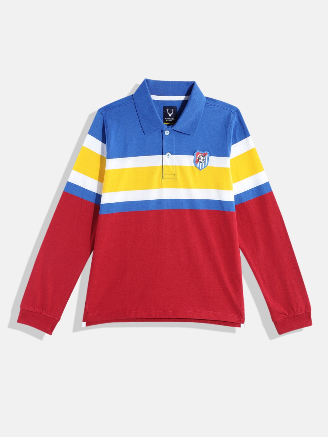 Allen Solly Junior Boys Colourblocked Polo Collar Applique Knitted Pure Cotton T-shirt, Red
Allen Solly Junior Boys Colourblocked Polo Collar Applique Knitted Pure Cotton T-shirt, Red