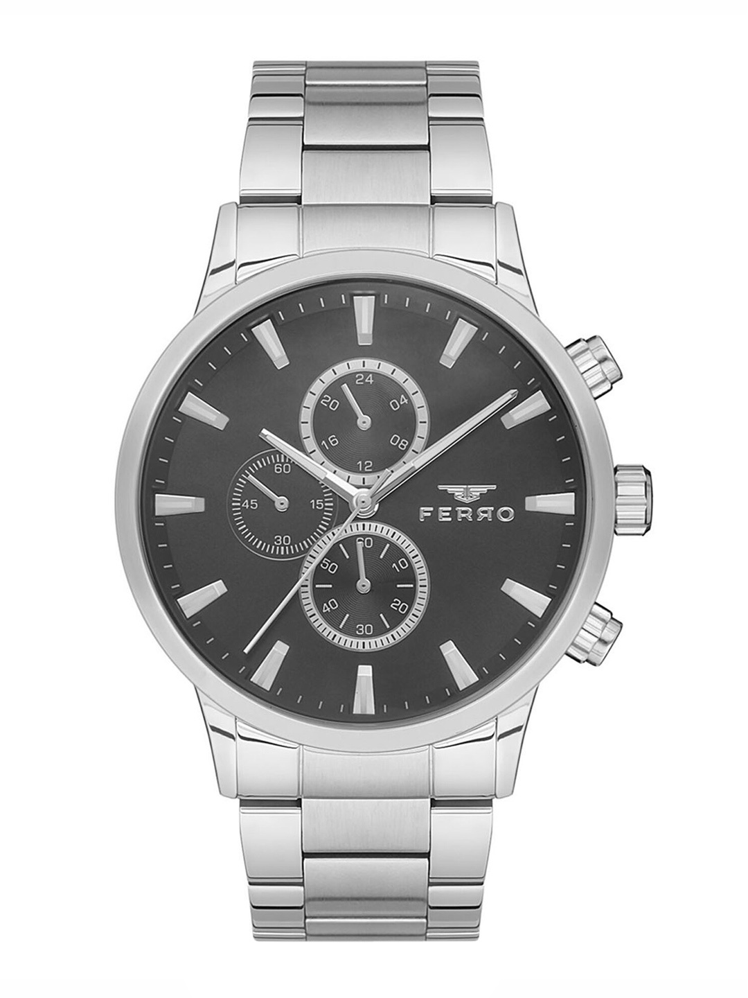 Ferro Men Brass Dial & Bracelet Style Straps Analogue Chronograph Watch-FM11083A, Black
Ferro Men Brass Dial & Bracelet Style Straps Analogue Chronograph Watch-FM11083A, Black
