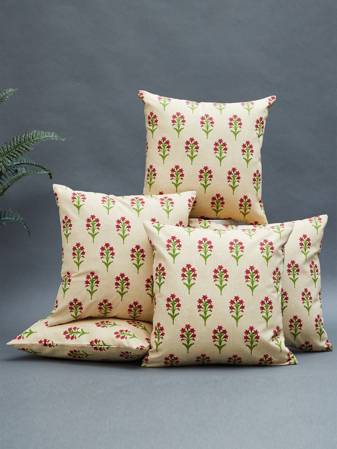 Home Centre Corsica Classic Beige & Pink Set of 5 Floral Printed Cotton Cushion Covers
Home Centre Corsica Classic Beige & Pink Set of 5 Floral Printed Cotton Cushion Covers