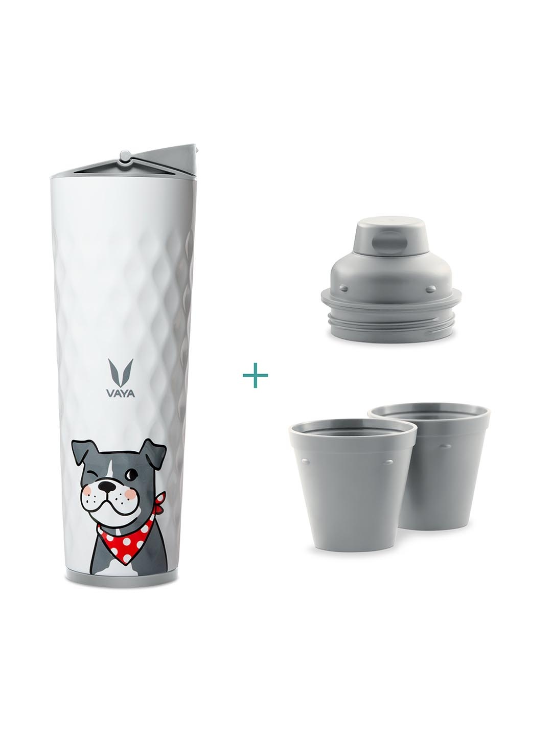 Vaya Drynk Printed Stainless Steel Sipper Gulper Cup Vacuum Insulated Bottle 600Ml, White
Vaya Drynk Printed Stainless Steel Sipper Gulper Cup Vacuum Insulated Bottle 600Ml, White