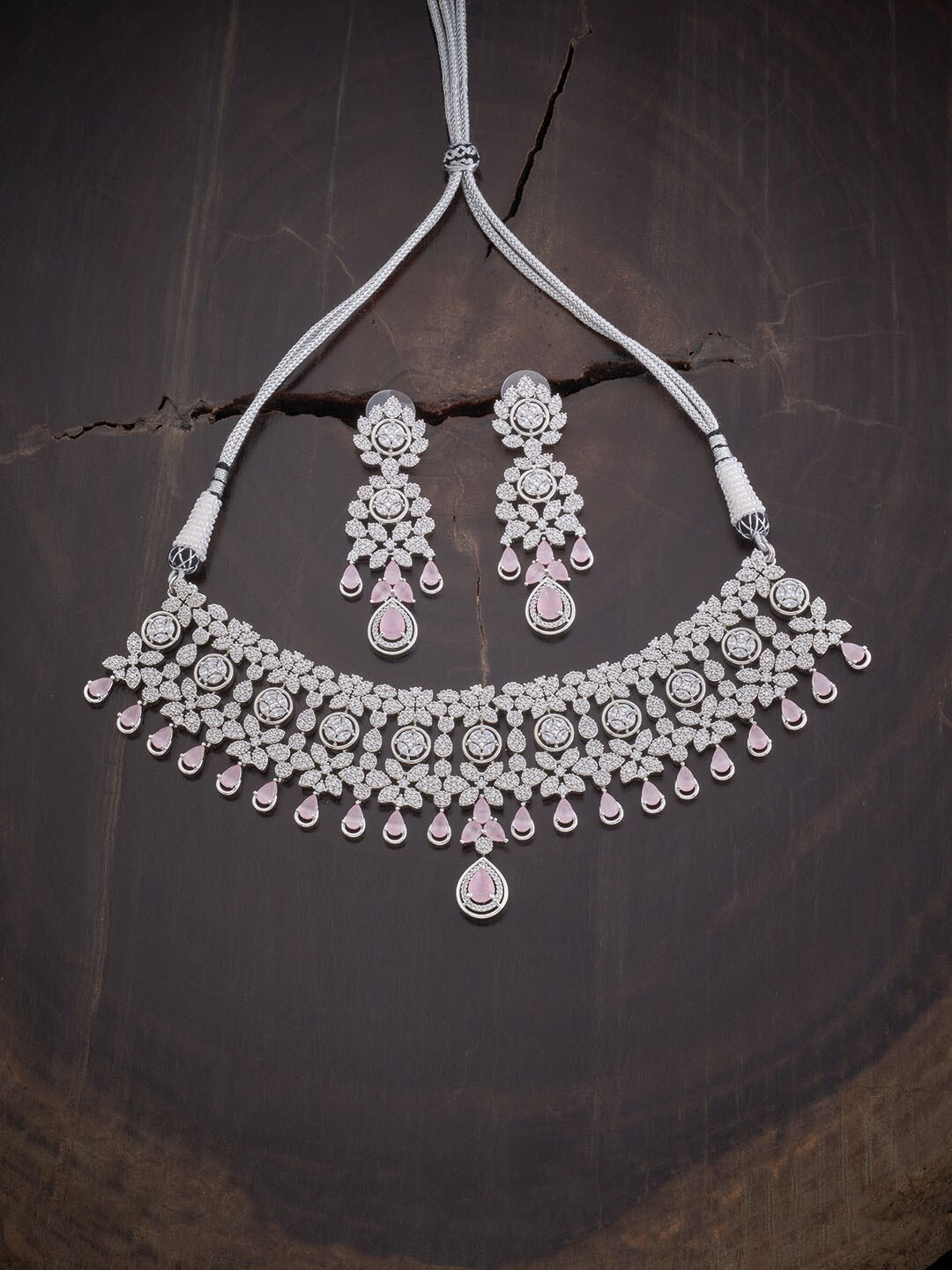 Kushal's Fashion Jewellery Women Rhodium-Plated Sparkling Cubic Zirconia Jewellery Set, White
Kushal's Fashion Jewellery Women Rhodium-Plated Sparkling Cubic Zirconia Jewellery Set, White