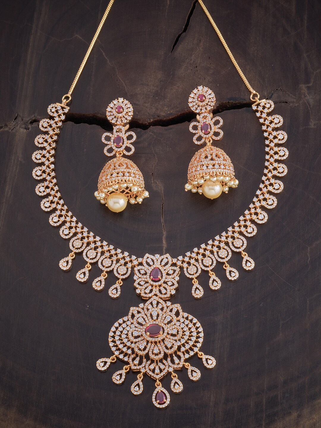 Kushal's Fashion Jewellery Women Gold-Plated CZ-Studded & Beaded Jewellery Set, White
Kushal's Fashion Jewellery Women Gold-Plated CZ-Studded & Beaded Jewellery Set, White