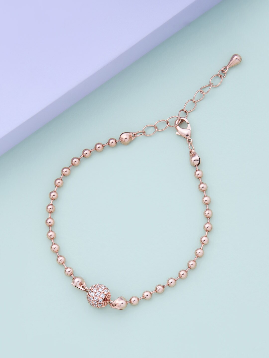 Kushal's Fashion Jewellery Women White Cubic Zirconia Rose Gold-Plated Charm Bracelet
Kushal's Fashion Jewellery Women White Cubic Zirconia Rose Gold-Plated Charm Bracelet